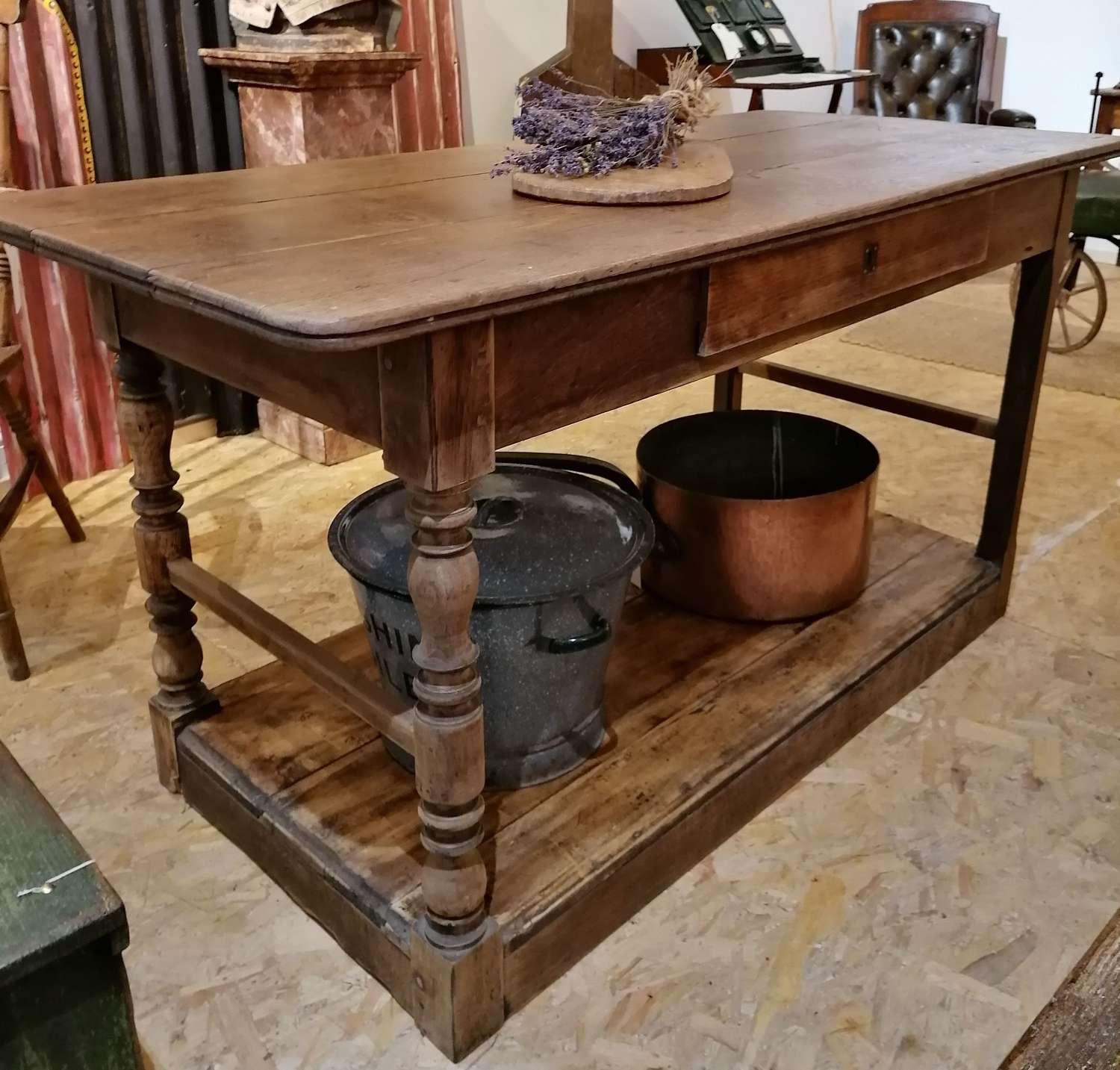 19th C French Kitchen Preparation Table